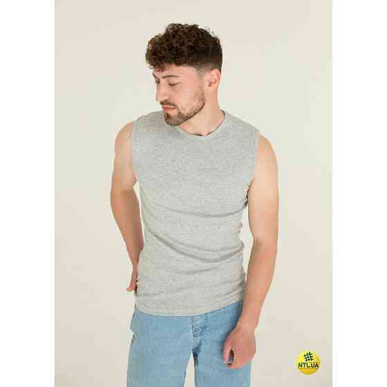 Безрукавка чоловіча 100% - бавовна Наталюкс 21-1201 Сірий, S, M, L, XL, XXL, 3XL Київ