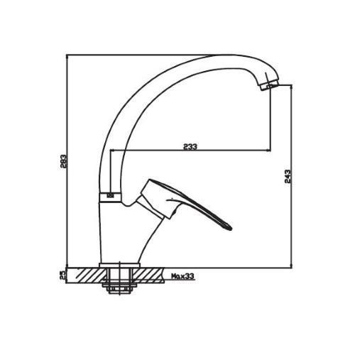 Змішувач для кухні HAIBA HANSBERG 777 гайка Харків - фото 3