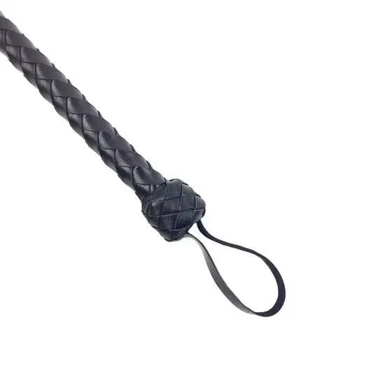 Батіг гнучкий Снейк, натуральна шкіра, колір чорний, довжина - 80 см Львів