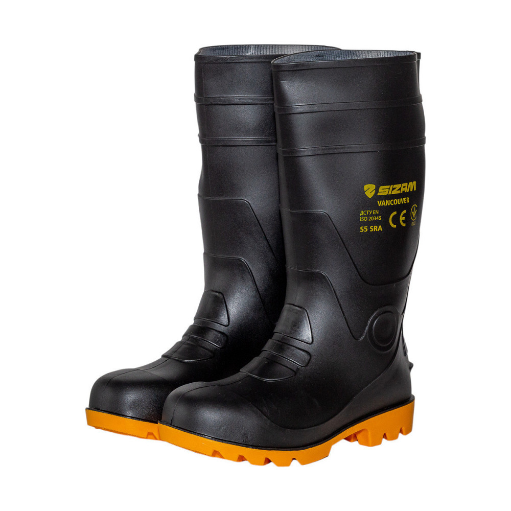 Sizam чоботи захисні робочі з ПВХ, розмір 37, Baltimore Black 36292 Рівне - фото 7