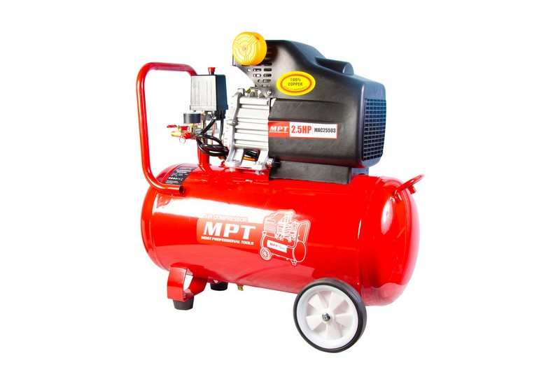 MPT Компресор MPT PROFI 50 л 2000 Вт/2.5 к.с. 2850 об/хв 140 л/хв 8 атм 2 виходи мідна обмотка Коломия - фото 3