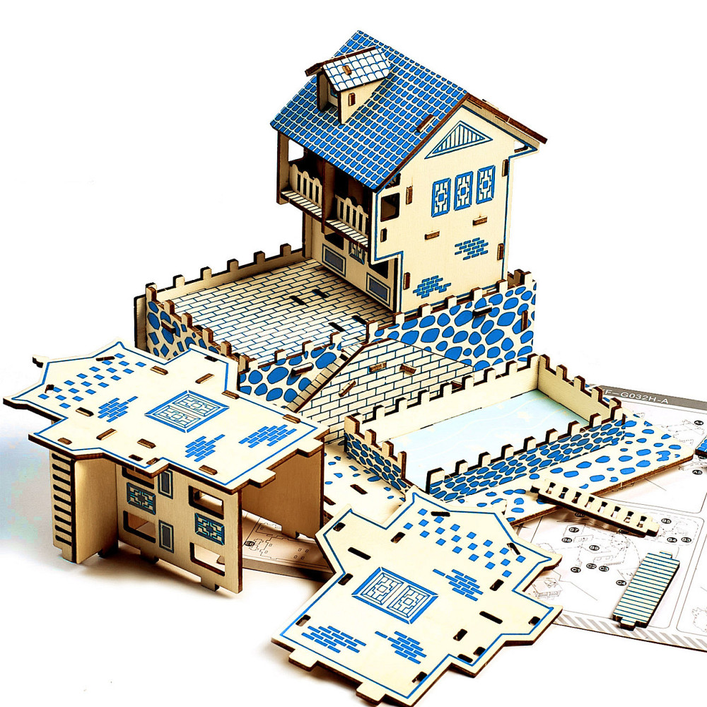 Деревянные 3D  пазлы . Трехмерный конструктор-головоломка  18.2 см * 22 см * 17.9 см Каменец-Подольский - изображение 4