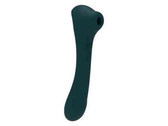 Вібратор та вакуумний кліторальний стимулятор 2-в-1 Alive Quiver Teal оновлена модель Sex Aura Київ