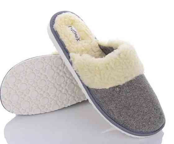 Тапочки мужские закрытые с теплой стелькой из овчины PaGo 