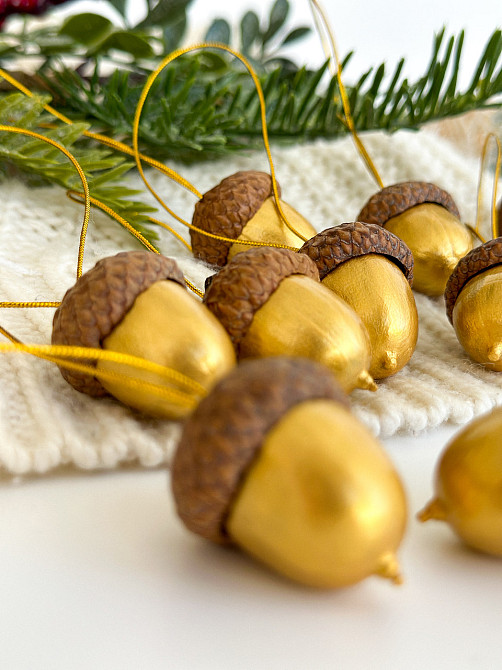 Набір жолудів "Золото" розписаний вручну 10 штук Київ - фото 8