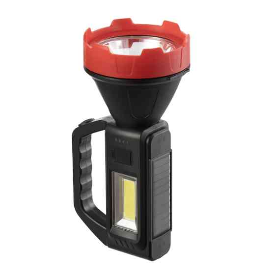 Ліхтар акумуляторний 1 LED + 1 COB, power bank, індикатор заряду, сонячна панель Львів