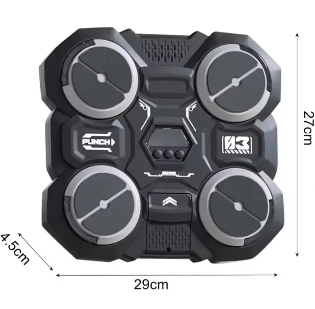 Настенный боксерский тренажер / музыкальная машина-тренажер с подсветкой (4 цели) + перчатки Коломыя - изображение 4