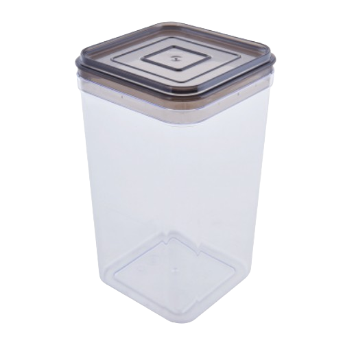 Ємність для сипучих продуктів 1,3л прозорий/коричневий/прозорий Алеана Житомир - фото 1