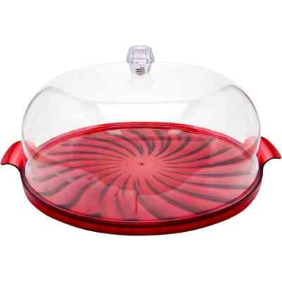 Тортовница Irak Plastik Kristal Червона (5467) Винница