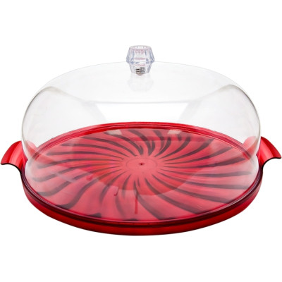 Тортовница Irak Plastik Kristal Червона (5467) Винница - изображение 1
