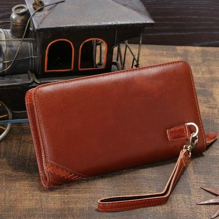 Чоловік клатч Vintage 14197 шкіряний Коричневий Київ - фото 15