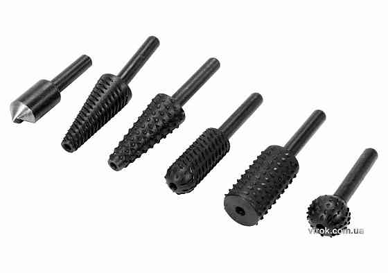 Набір фрез різної форми по металу і дереву YATO, для дрилі, з шпінделем Ø= 6 мм, 6 шт. [10/60] Одеса