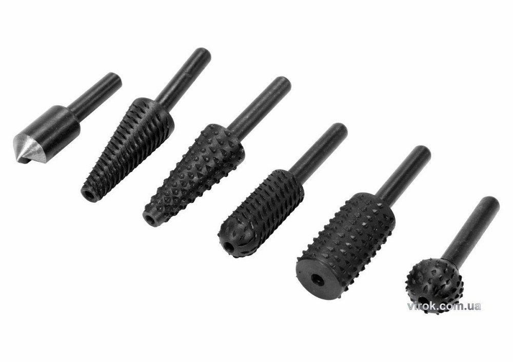 Набір фрез різної форми по металу і дереву YATO, для дрилі, з шпінделем Ø= 6 мм, 6 шт. [10/60] Одесса - изображение 1