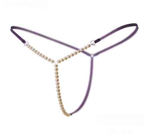 Стрінги з перлами жіночі універсальний фіолетовий Київ