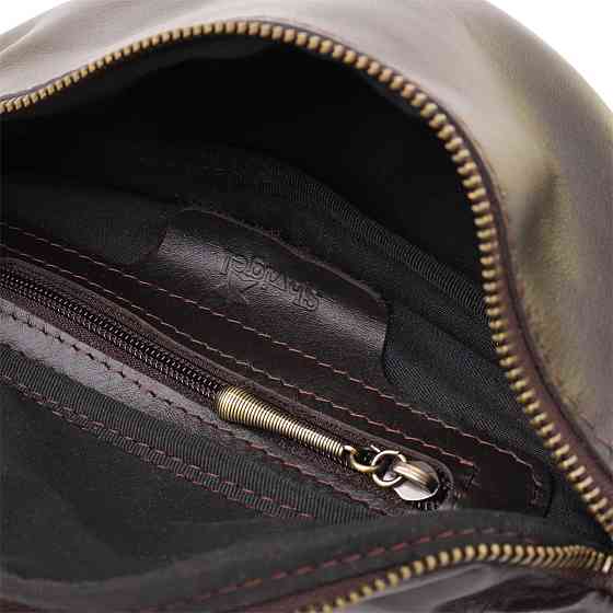 Сумка бананка відмінної якості з гладкої натуральної шкіри Коричневий (SHVIGEL) Київ