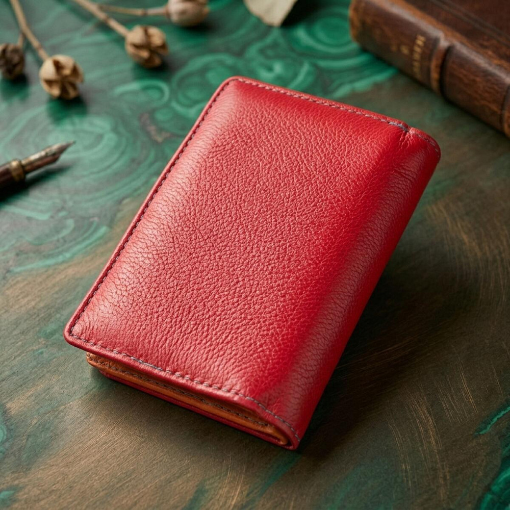 Яскравий гаманець для жінок із натуральної шкіри ST Leather 22503 Червоний Київ - фото 13