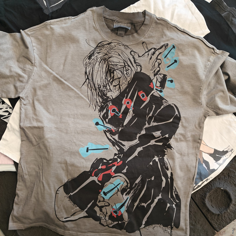 Футболка чоловіча з принтом аніме Аніме Джуджутсу Каісен Аніме оверсайз (S/M/L) Черний Дніпро - фото 10