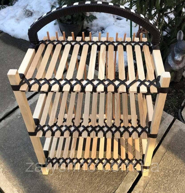 Полка из дерева плетеная на 3 яруса Киев - изображение 4