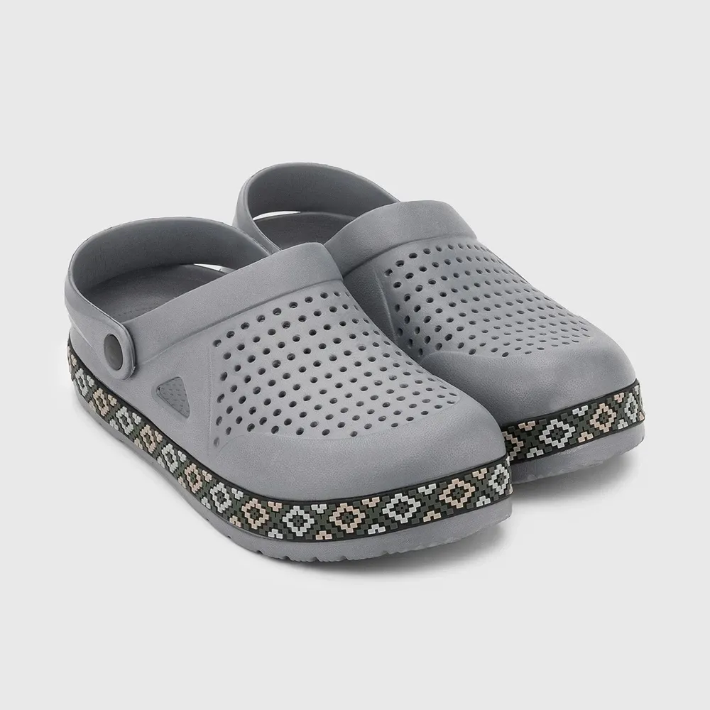 Сабо кроксы мужские серые орнамент Одесса - изображение 16