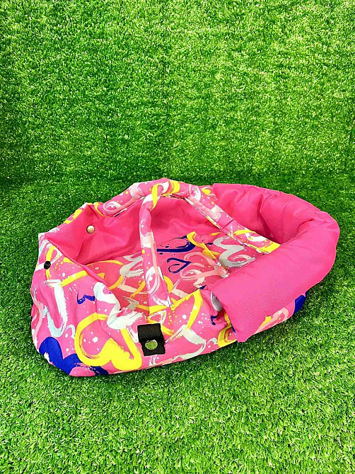 Коляска для ляльки Melogo металева з люлькою-перенескою кошиком Малинова (9369/82100) Чернігів - фото 2