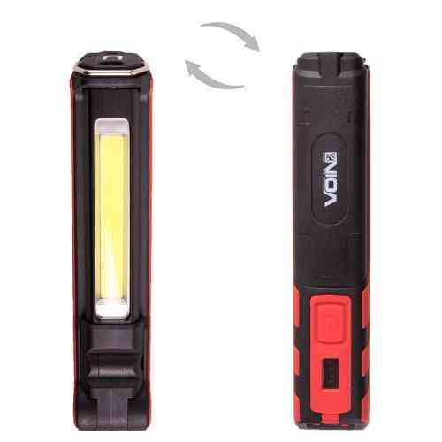 Переносной светильник VOIN VL-107, 5W COB + 3W XPE, аккумулятор 2000mAh, магнит, индикатор заряда Харьков