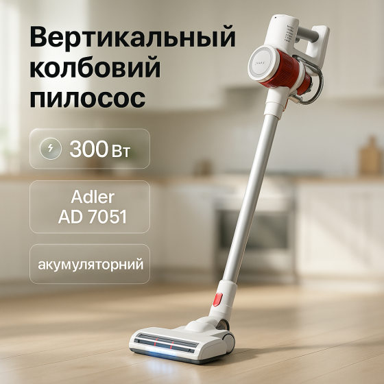Вертикальний пилосос з турбощіткою Adler AD 7051 300Вт, Вертикальний пилосос для дому WQ-13 Львів