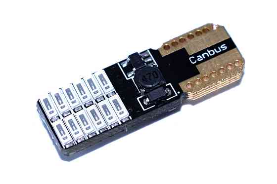 Світлодіодна лампа AllLight T10 24 діоди 4014 W2,1x9,5d 12 V BLUE + обманка та драйвер Харків