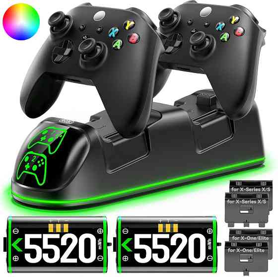 Зарядка та два акумулятори для геймпада Xbox 5520mWh OIVO IV-BX313X-RGB Київ