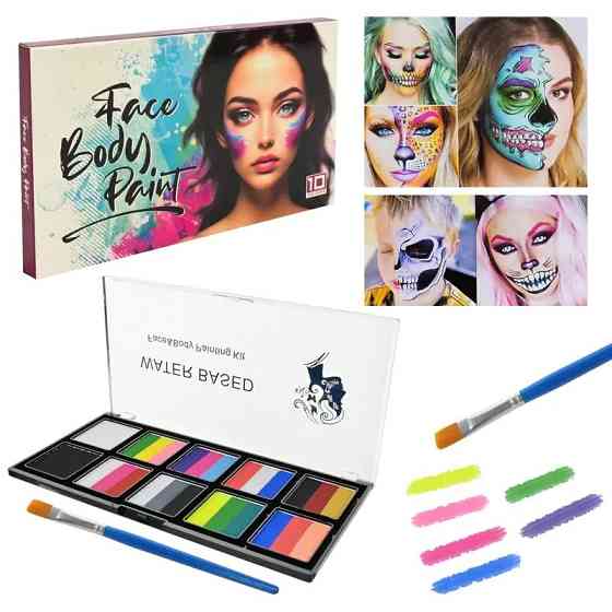 Дитячий набір аквагриму Cel-2503 палетка, пензлик, 10 кольорів Вінниця