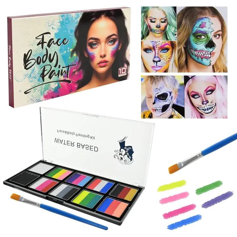 Дитячий набір аквагриму Cel-2503 палетка, пензлик, 10 кольорів Вінниця - фото 2