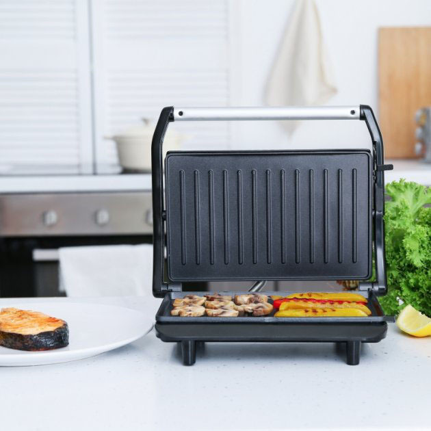 Настільний гриль для гамбургерів електричний Magio, Електрогри для м'ясних страв Грильниця стейків EB-90 Львів - фото 6