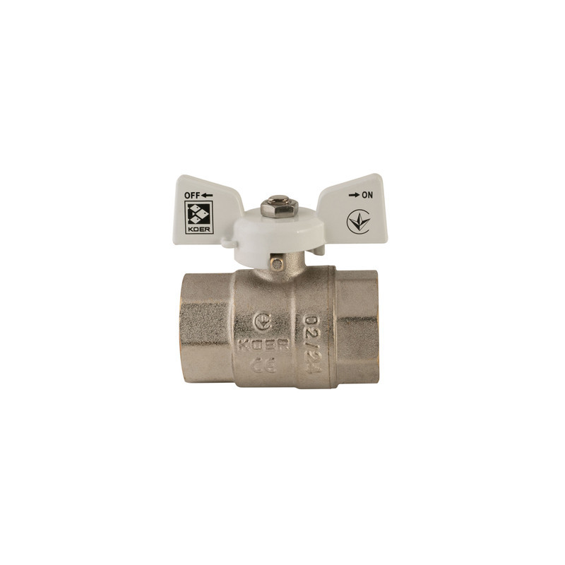 Кран кульовий Koer 1" ГГМ (KR.217.W) білий (KR0180) Київ - фото 2