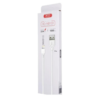 Дата кабель USB 2.0 AM to Lightning 2.0m 2.1A white XO (XO-NB-103-L-2-WH) Вінниця - фото 2