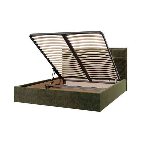 Ліжко MonicaDesign Evita Olive VIP з додатковою металевою цільнозварною рамою 180x200 оливковий Київ