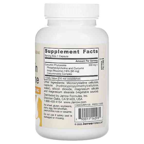 Фітосоми куркумина Jarrow Formulas Curcumin Phytosome 500 мг 120 капс Київ