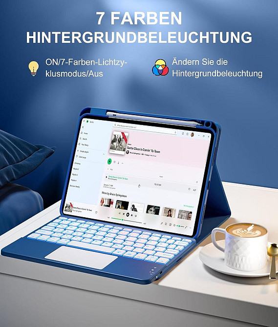 Чехол клавиатура для iPad A16 2025/iPad 10-го поколения (2022) A2696 / A2757 / A2777 Днепр - изображение 7