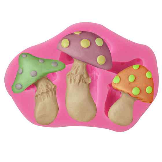 Молд кондитерский Грибы 55 на 82 мм розовый Киев