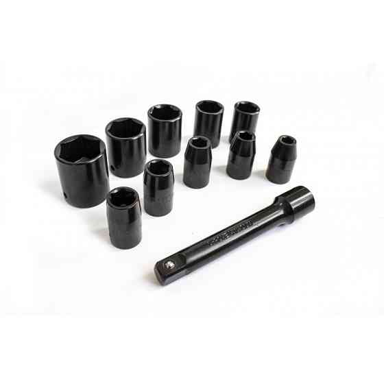 Пневмогайковерт 1/2", 720Нм з головками 12 пр.(10,11,13,14,17,19,22,24мм) та подовжувачем Одеса