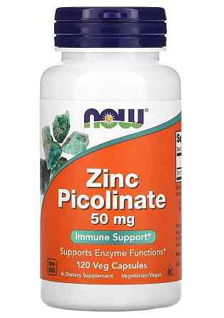 Піколінат цинку (Zinc Picolinate), Now Foods, 50 мг 60 капсул Київ