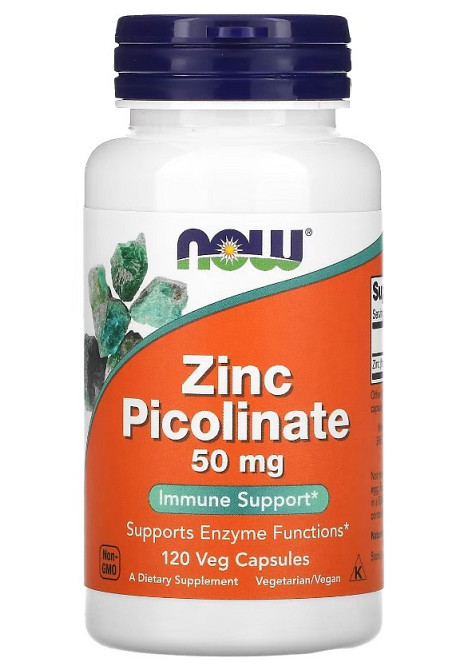 Пиколинат цинка (Zinc Picolinate), Now Foods, 50 мг 60 капсул Київ - фото 3