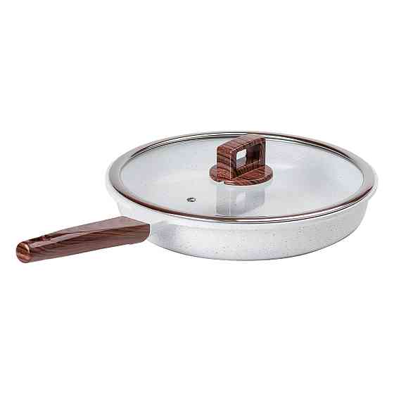 Алюмінієва сковорода 2,7 л з керамічним покриттям антипригарним Ø 28 см біла MGC HP-4-467 Коломия