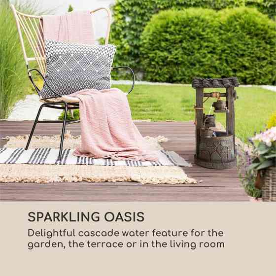 Каскадный фонтан Speyer, солнечный фонтан, садовый фонтан, 4 уровня работы от батареи, 2,8 Вт, солнечная Ровно