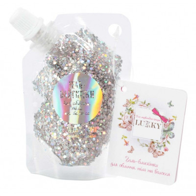 Дитяча косметика Lukky Гель-блискітки для тіла та обличчя Сріблясті 40 мл (T18944) Вінниця - фото 1