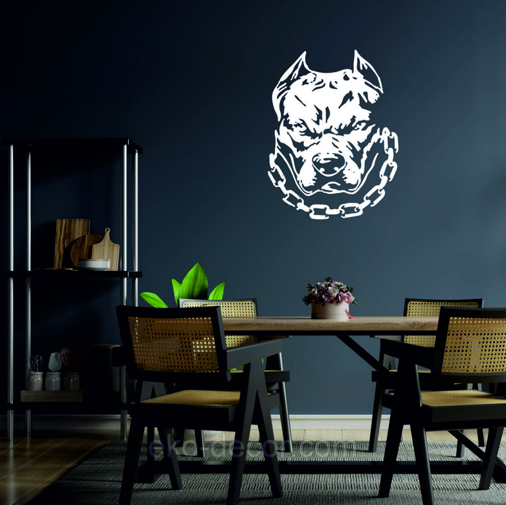 Декоративное настенное Панно «Питбуль», Декор на стену 110*84 см, Белый Киев - изображение 5