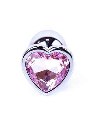 Анальна пробка - Jewellery Silver Heart Plug Light Pink Sex Aura Київ