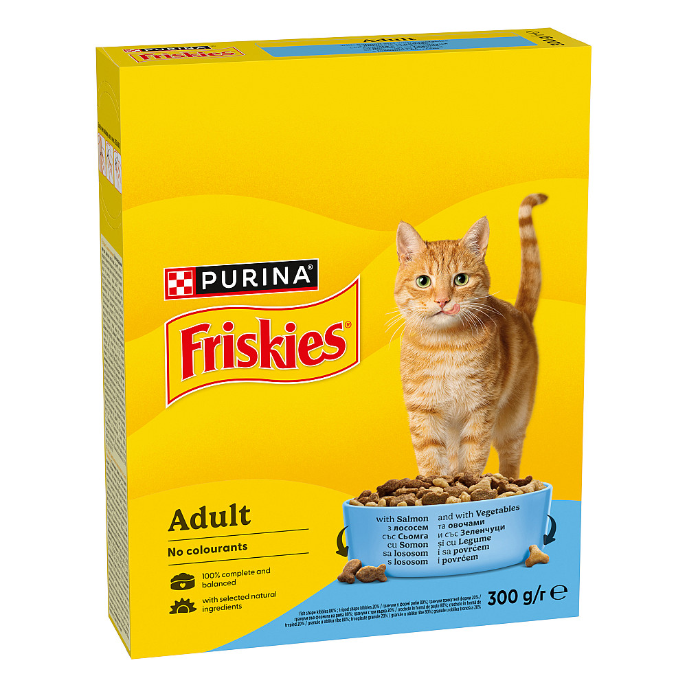 Сухой корм FRISKIES для взрослых кошек, с лососем и овощами, 300 г Киев - изображение 3