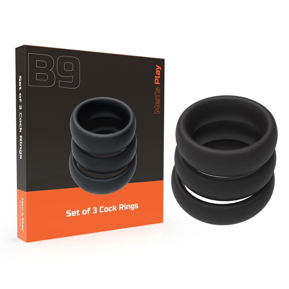 Набір ерекційних кілець - Erospace Men’s Play Set Of 3 Cock Rings B9 Sex Aura Київ - фото 1