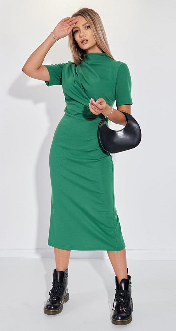 Зеленое платье джерси (46) Киев - изображение 2