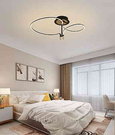 Світлодіодна стельова люстра LCD3167, Чорна Київ