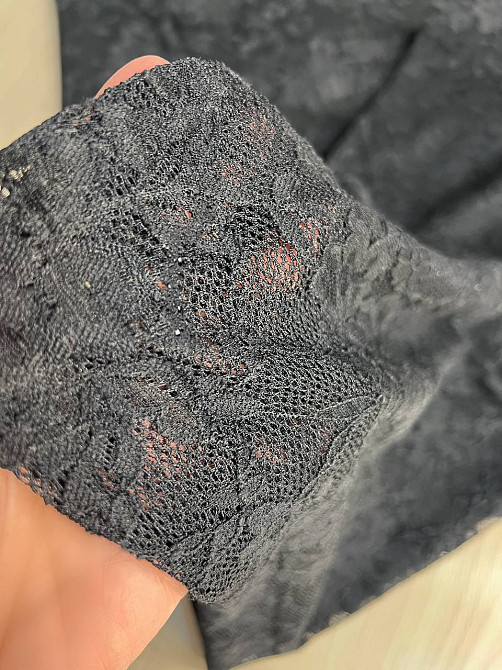 Спідниця жіноча Shiqi 9314 гіпюрова прозора довга з підкладкою стрейтчева чорна, чорний, M Київ - фото 9